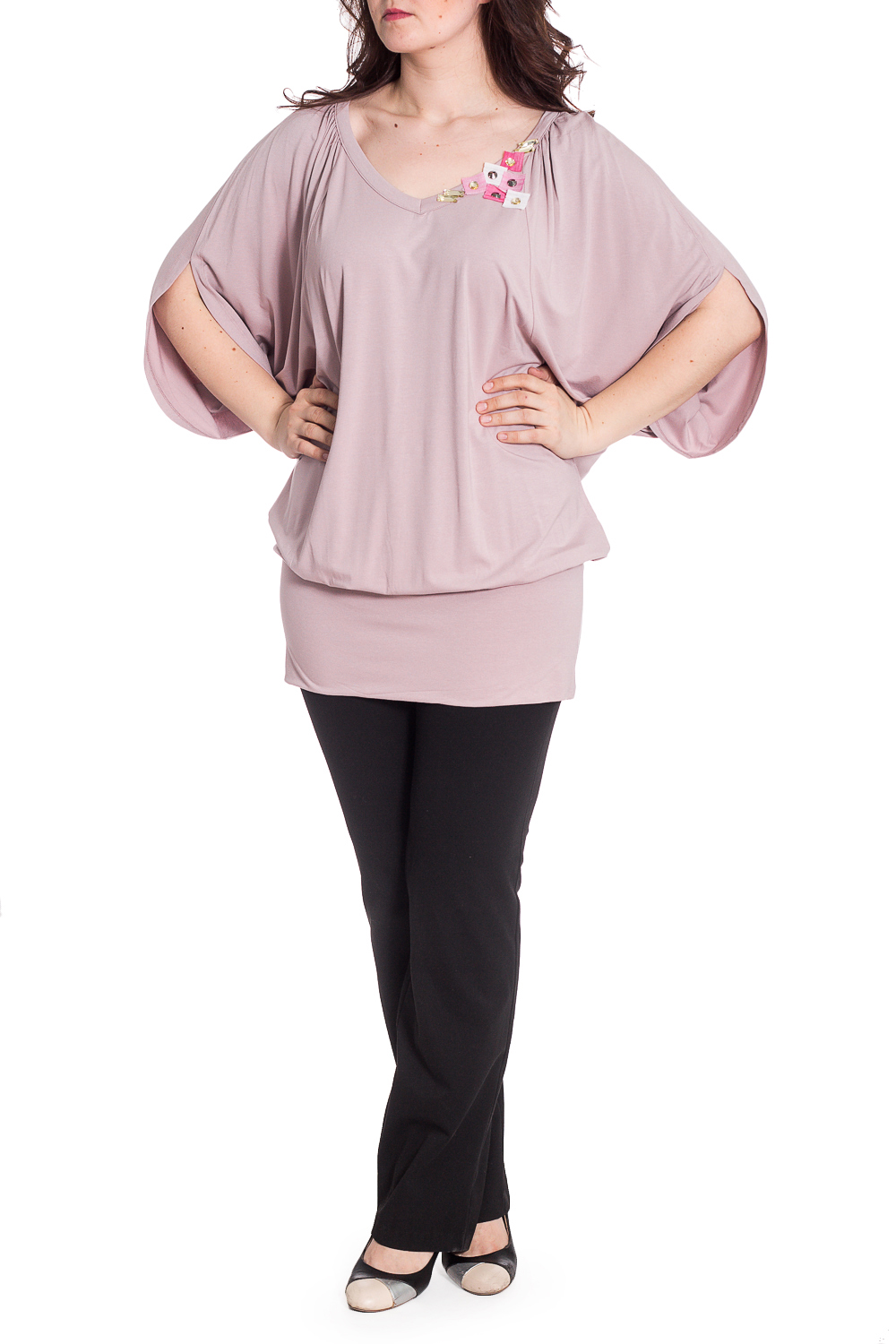 однотонные туники